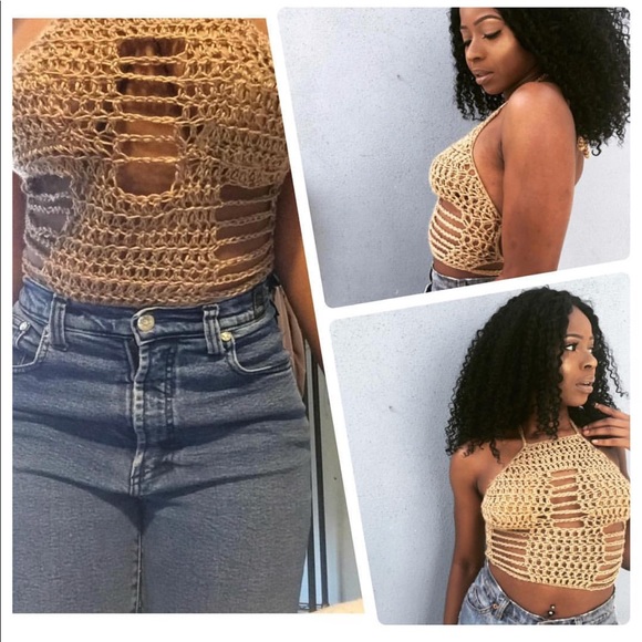 CUSTOM Crochet EGYPTIAN HALTER TOP - Picture 1 of 1